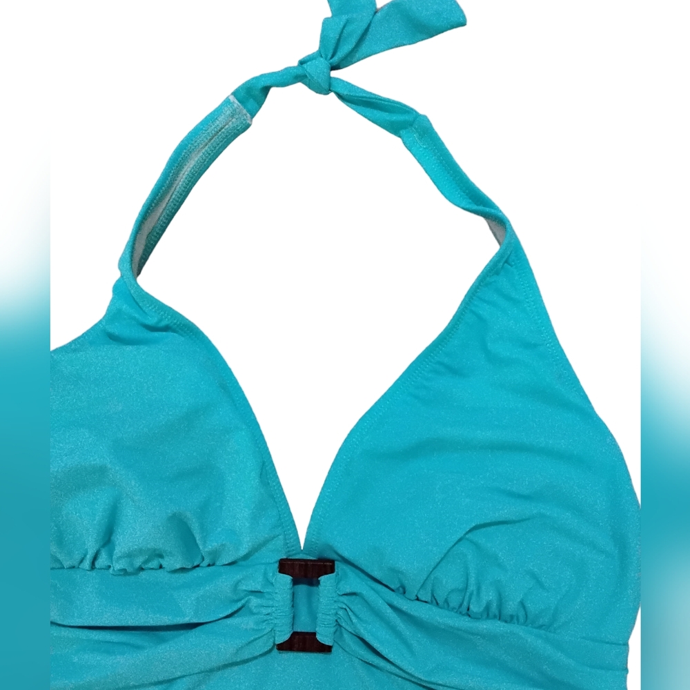 2Bamboo Turquoise Tankini Top Size DD - Picture 2 of 5